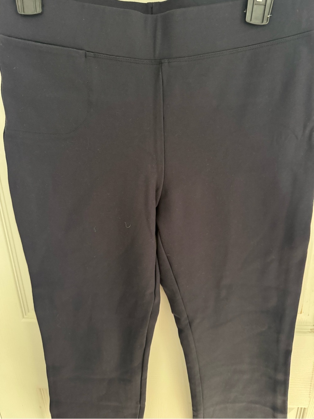 Quince Women Ultra-Stretch Ponte Kick Flare Pants Navy M - Picture 5 of 14